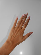 Bague strass mi-doigt