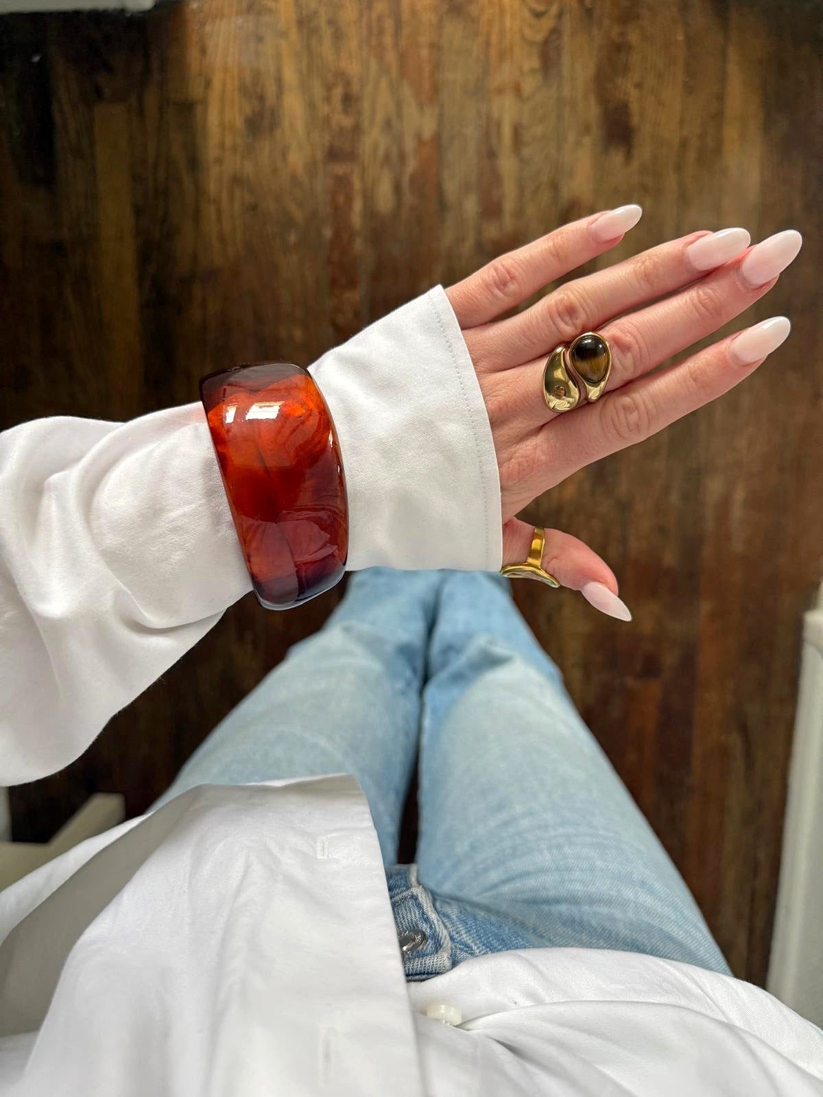 Bracelet Brownie doré en acier inoxydable