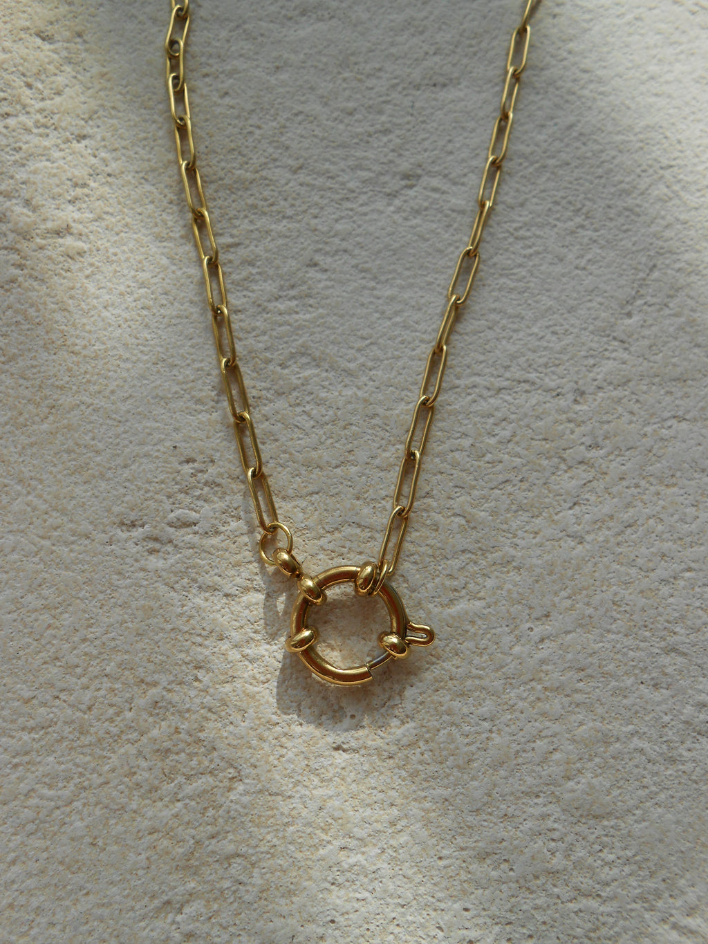 Collier Trombone doré personnalisable en acier inoxydable
