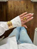 Manchette Goldness en acier inoxydable plaqué or