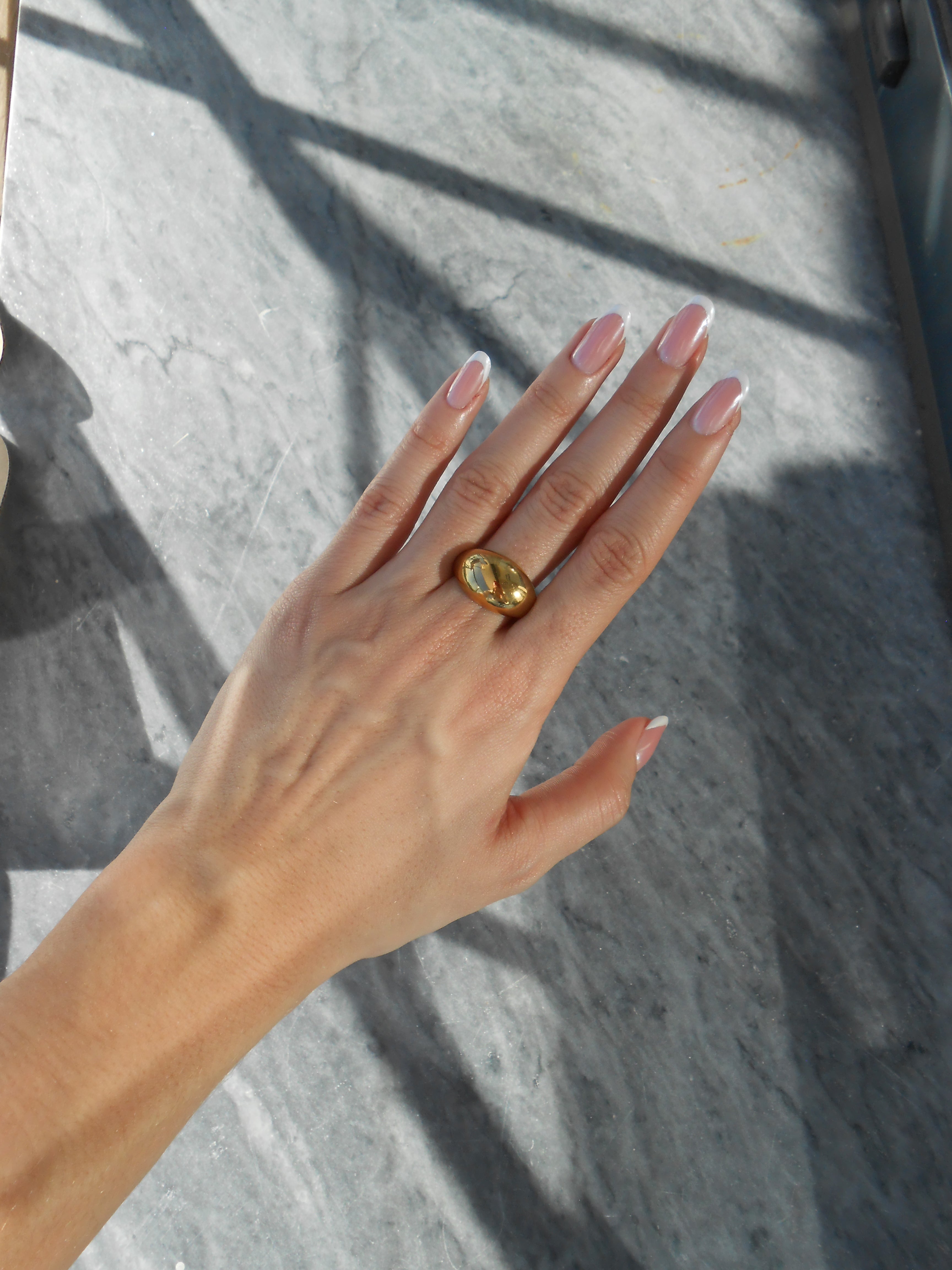 Bague Golden Latte dorée en acier inoxydable
