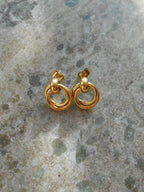 Boucles d'oreilles Vanilla dorées en acier inoxydable 
