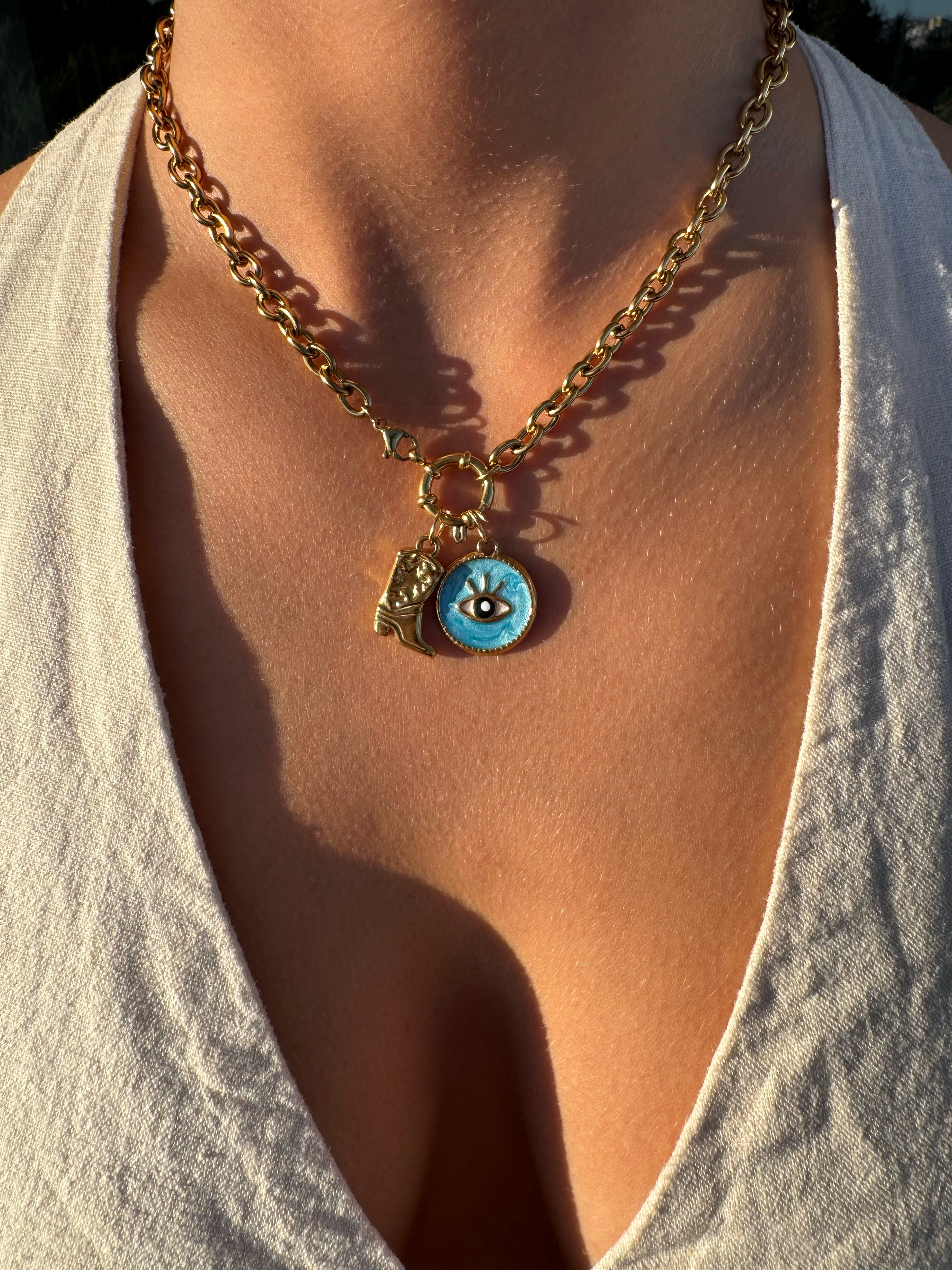 Collier chaîne à maillons en acier inoxydable et personnalisable 